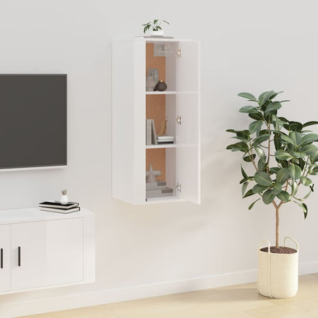 Vidaxl tv-wandmeubel 40x34,5x100 cm hoogglans wit