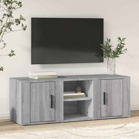 Vidaxl tv-meubel 100x31,5x35 cm bewerkt hout grijs sonoma eikenkleurig