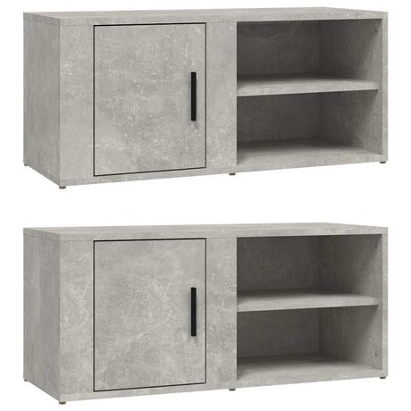 Vidaxl tv-meubels 2 st 80x31,5x36 cm bewerkt hout betongrijs