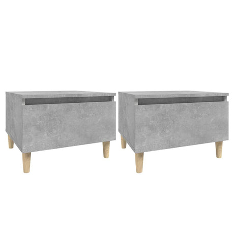 Vidaxl bijzettafels 2 st 50x46x35 cm bewerkt hout betongrijs