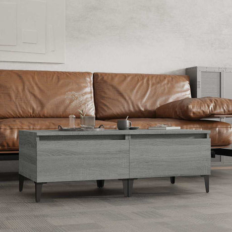 Vidaxl bijzettafels 2 st 50x46x35 cm bewerkt hout grijs sonoma eiken