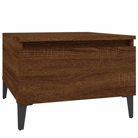 Vidaxl bijzettafel 50x46x35 cm bewerkt hout bruin eikenkleur