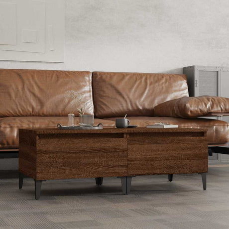Vidaxl bijzettafels 2 st 50x46x35 cm bewerkt hout bruin eikenkleur
