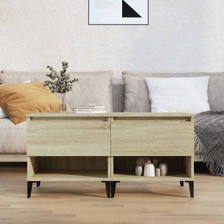 Vidaxl bijzettafels 2 st 50x46x50 cm bewerkt hout sonoma eikenkleurig