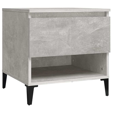 Vidaxl bijzettafel 50x46x50 cm bewerkt hout betongrijs