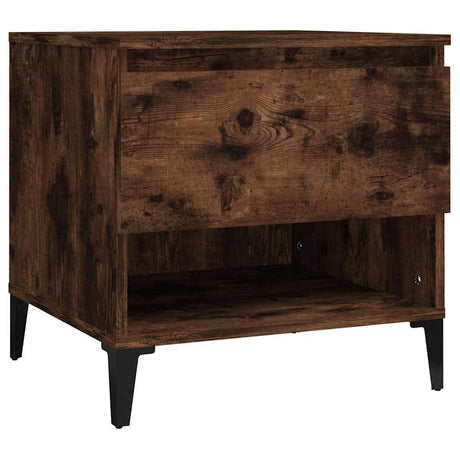 Vidaxl bijzettafel 50x46x50 cm bewerkt hout gerookt eikenkleurig