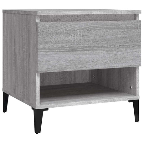 Vidaxl bijzettafel 50x46x50 cm bewerkt hout grijs sonoma eikenkleur
