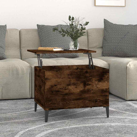 Vidaxl salontafel 60x44,5x45 cm bewerkt hout gerookt eikenkleurig