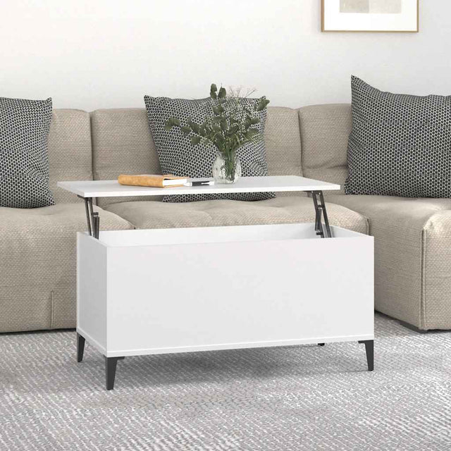 Vidaxl salontafel 90x44,5x45 cm bewerkt hout wit