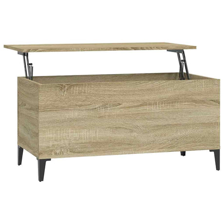 Vidaxl salontafel 90x44,5x45 cm bewerkt hout sonoma eikenkleurig