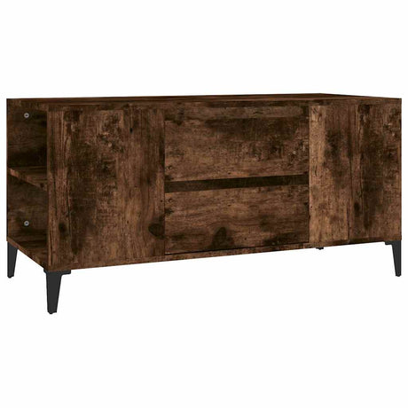 Vidaxl tv-meubel 102x44,5x50 cm bewerkt hout gerookt eikenkleurig