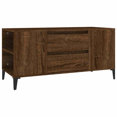 Vidaxl tv-meubel 102x44,5x50 cm bewerkt hout bruin eikenkleur