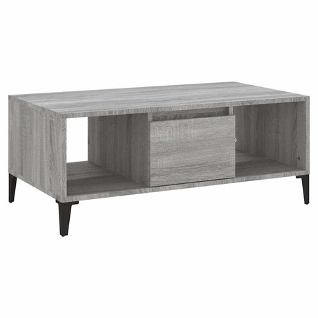 Vidaxl salontafel 90x50x36,5 cm bewerkt hout grijs sonoma
