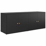 Vidaxl tuinkast zwart 198x55,5x80 cm poly rattan