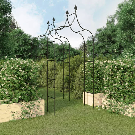 VidaXL łuki ogrodowe 2 szt. 120x38x260 cm stal czarna