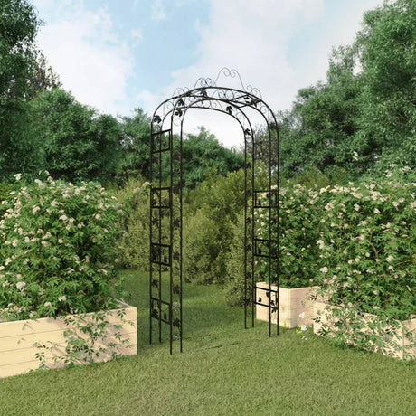 Łuk ogrodowy VidaXL 116x45x240 cm, stalowy, czarny