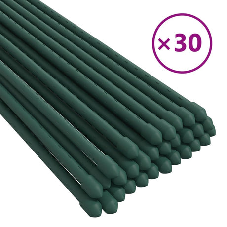 VidaXL Palki do roślin 30 szt. 180 cm stalowo-zielone