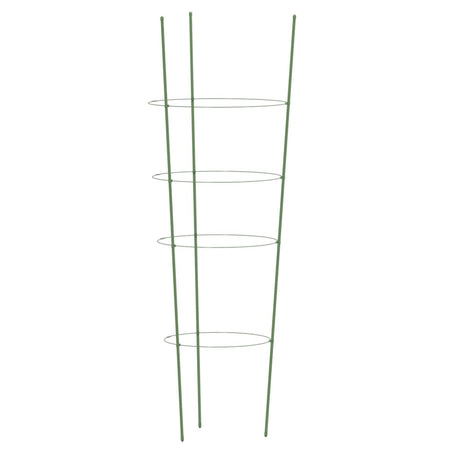 Roślina VidaXL obsługuje 5 sztuk z 4 pierścieniami 90 cm stalowo-zielona