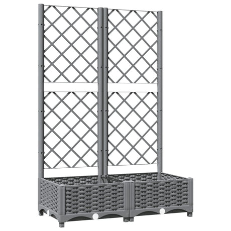 Donica Vidaxx z kratą 80x40x121,5 cm polipropylen jasnoszary
