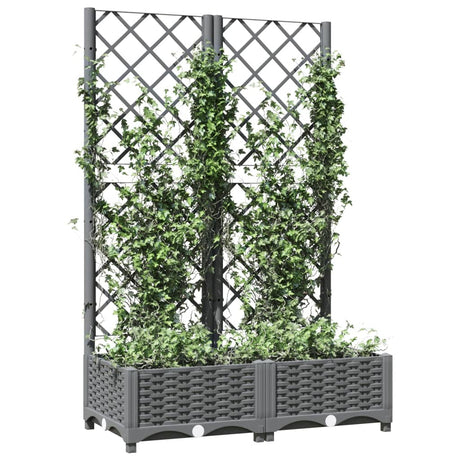 Donica Vidaxx z kratą 80x40x121,5 cm polipropylen jasnoszary