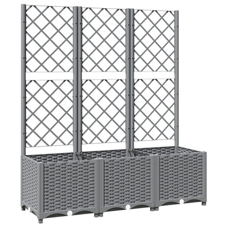 Sadzarka Vidaxx z kratą 120x40x136 cm polipropylen jasnoszary