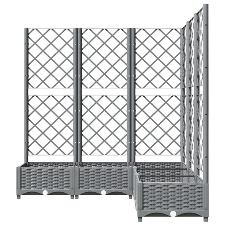 Donica Vidaxx z kratą 120x120x121,5 cm polipropylen jasnoszary