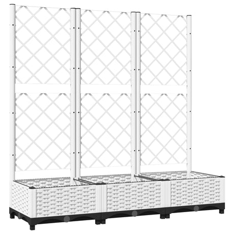 Sadzarka Vidaxxl z kratą biała 120x40x121,5 cm str