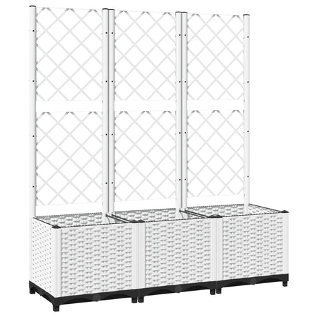 Sadzarka Vidaxx z kratą 120x40x136 cm, polipropylen, biała