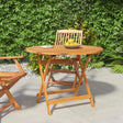 Vidaxl tuintafel inklapbaar ø 90x75 cm massief acaciahout