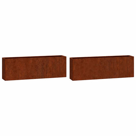 Donice Vidaxx naścienne 2 szt. 53x10x17 cm stal corten zardzewiała