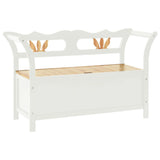 Vidaxl bankje 107x45x75,5 cm massief vurenhout wit