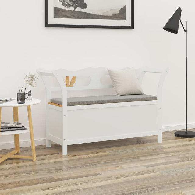Vidaxl bankje 107x45x75,5 cm massief vurenhout wit