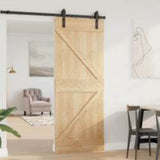 Vidaxl deur narvik 80 x 210 cm massief grenenhout (niet-behandeld)