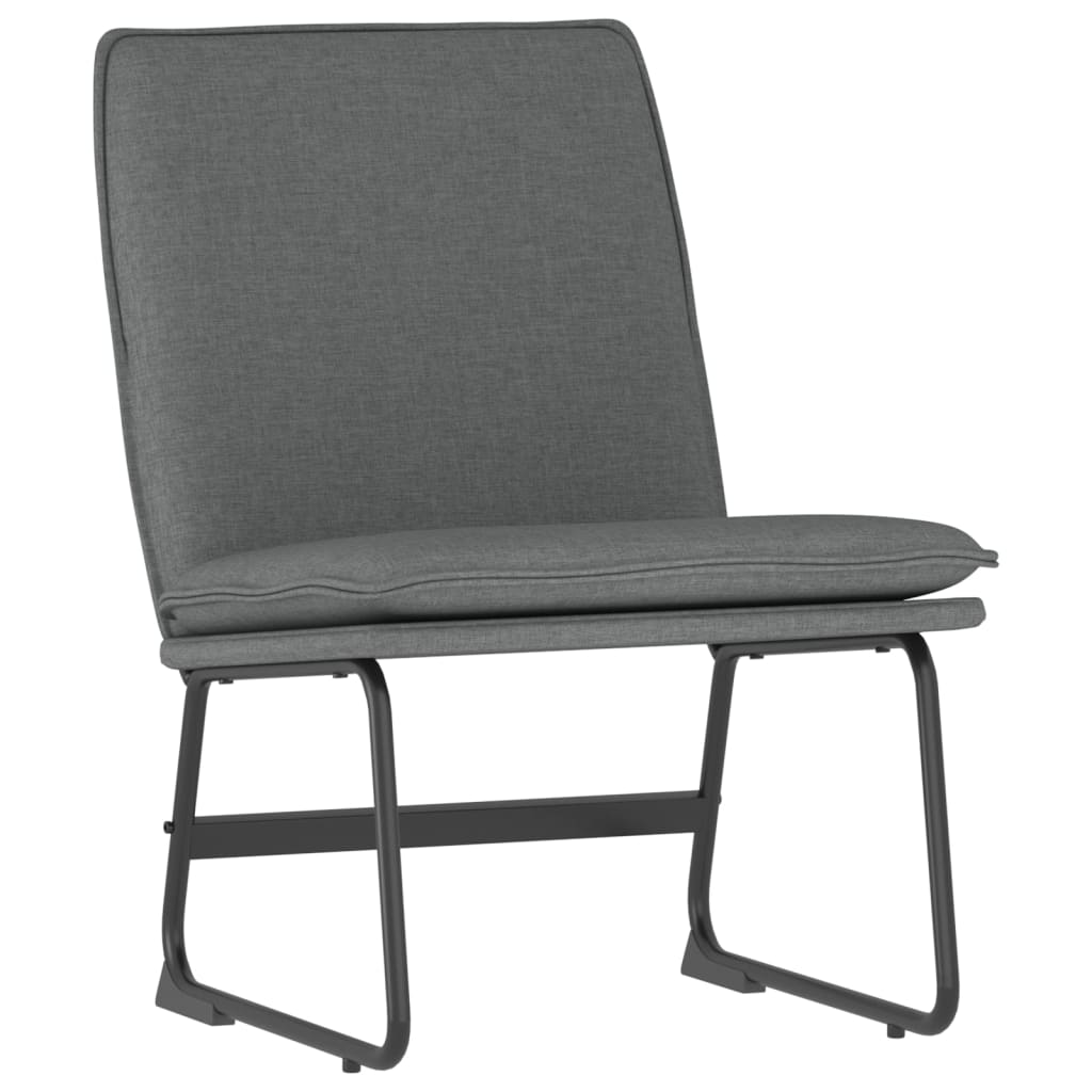 Vidaxl loungestoel 52x75x76 cm stof donkergrijs