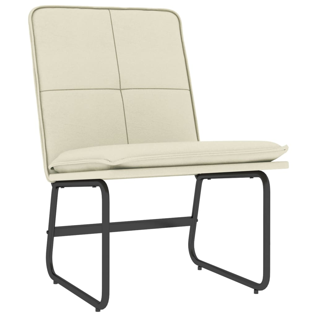 Vidaxl loungestoel 54x75x76 cm kunstleer crèmekleurig