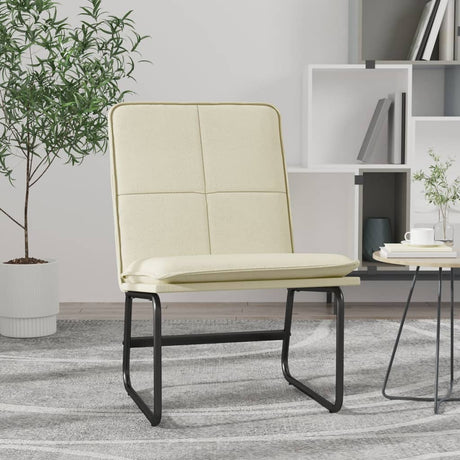 Vidaxl loungestoel 54x75x76 cm kunstleer crèmekleurig