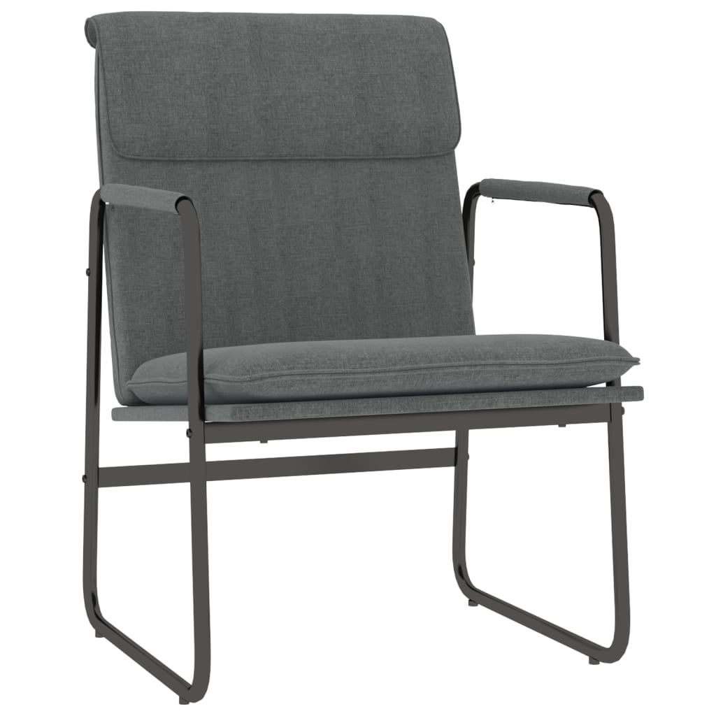 Vidaxl loungestoel 55x64x80 cm stof donkergrijs