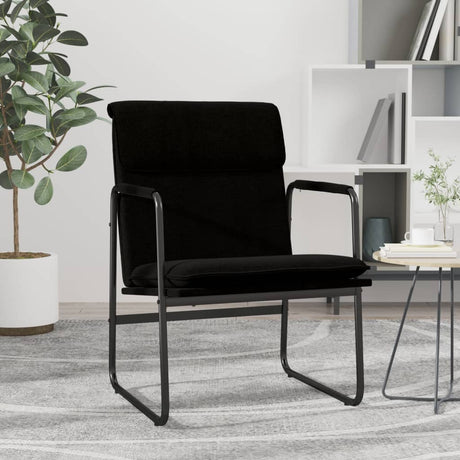 Vidaxl loungestoel 55x64x80 cm stof zwart