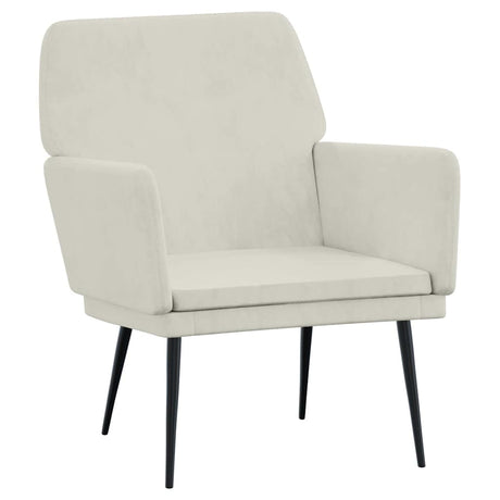 Vidaxl fauteuil 62x79x79 cm fluweel crèmekleurig
