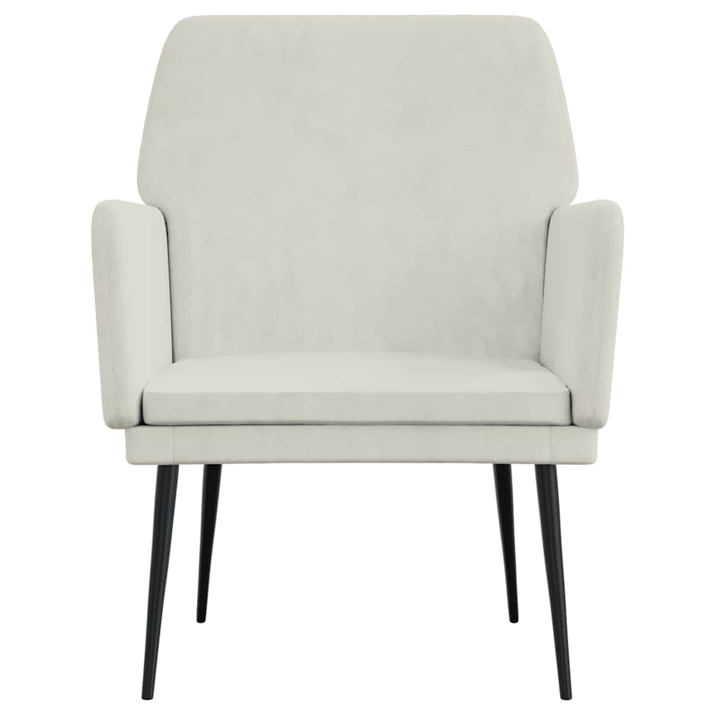 Vidaxl fauteuil 62x79x79 cm fluweel crèmekleurig