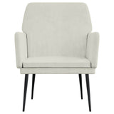 Vidaxl fauteuil 62x79x79 cm fluweel crèmekleurig
