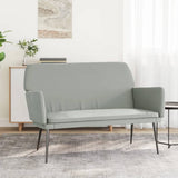 Vidaxl bankje 108x79x79 cm fluweel lichtgrijs
