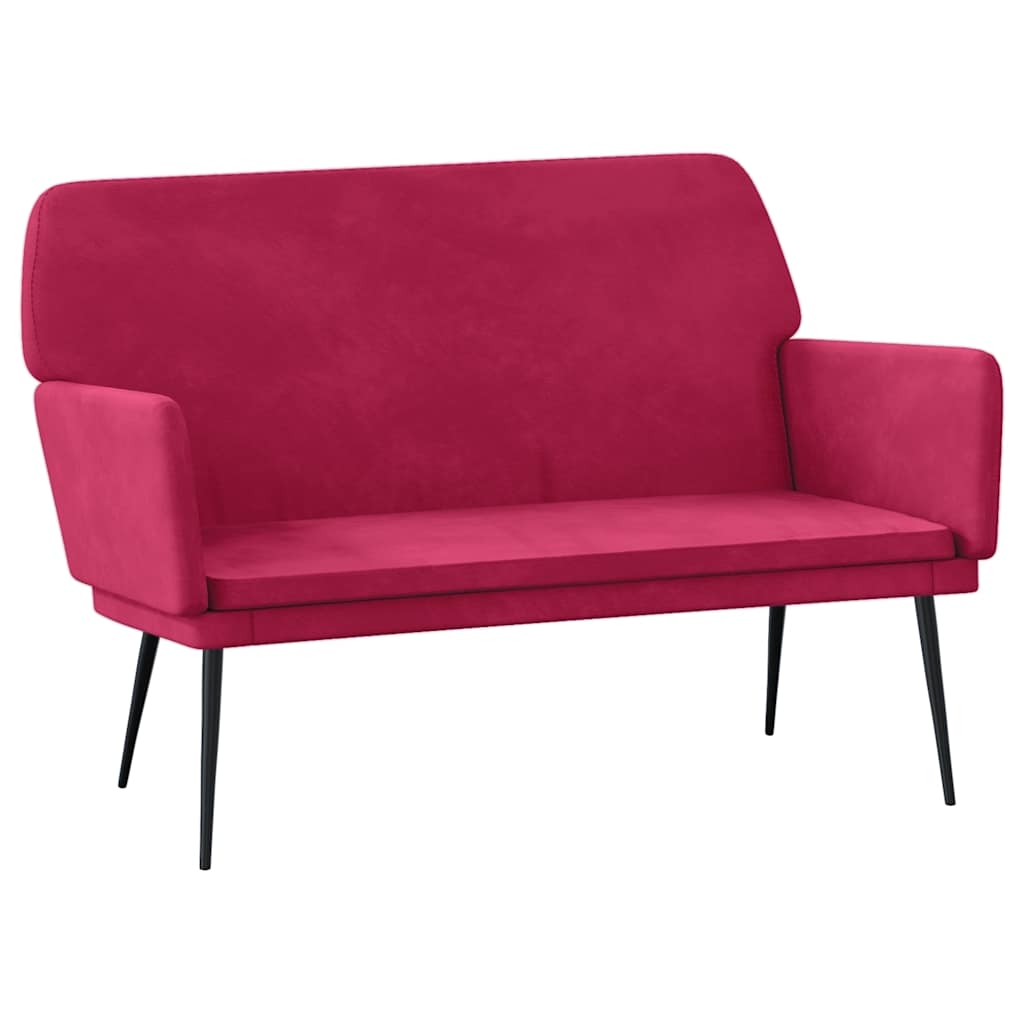 Vidaxl bankje 108x79x79 cm fluweel wijnrood