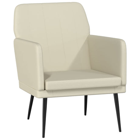 Vidaxl fauteuil 61x78x80 cm kunstleer crèmekleurig