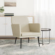 Vidaxl fauteuil 61x78x80 cm kunstleer crèmekleurig