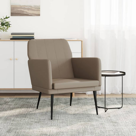 Vidaxl fauteuil 61x78x80 cm kunstleer cappuccinokleurig