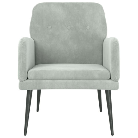 Vidaxl fauteuil 62x79x79 cm fluweel lichtgrijs