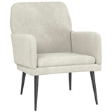 Vidaxl fauteuil 62x79x79 cm fluweel crèmekleurig