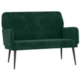 Vidaxl bankje 108x79x79 cm fluweel donkergroen