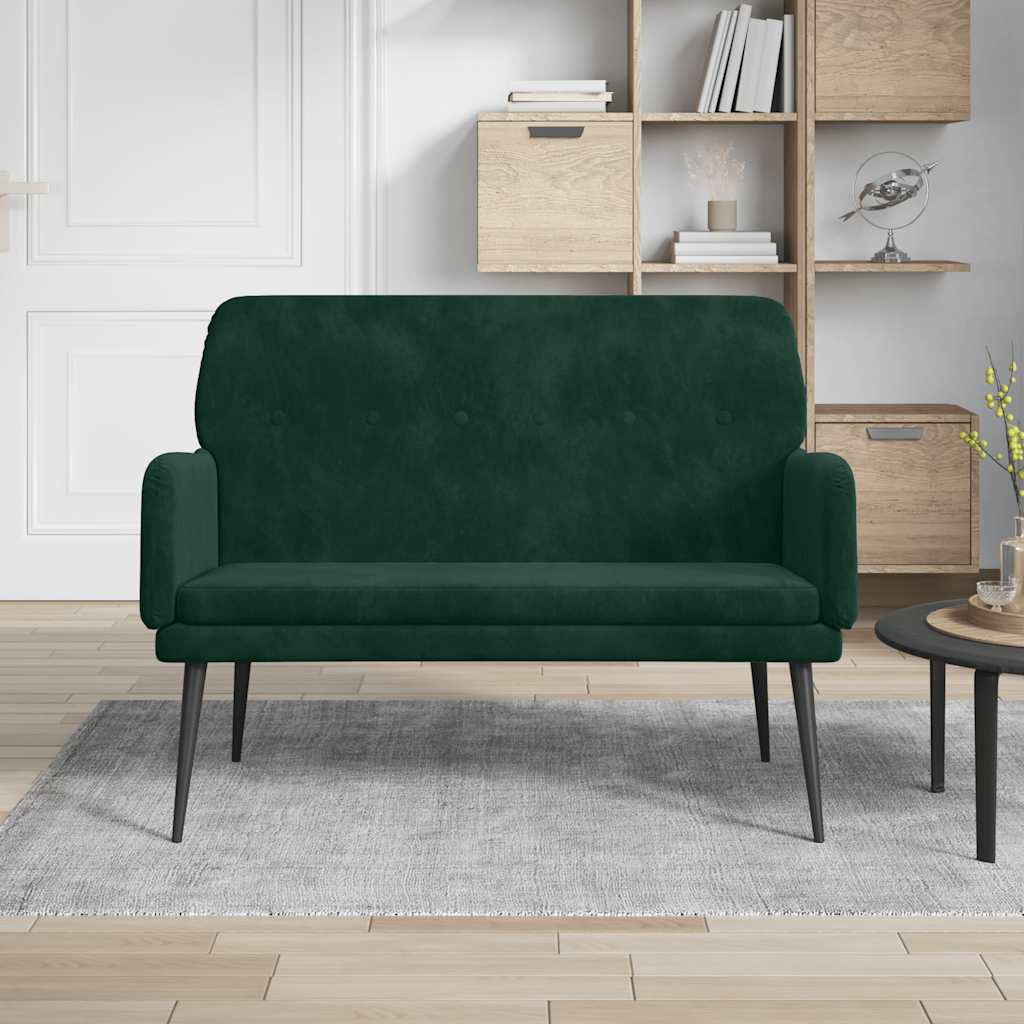 Vidaxl bankje 108x79x79 cm fluweel donkergroen